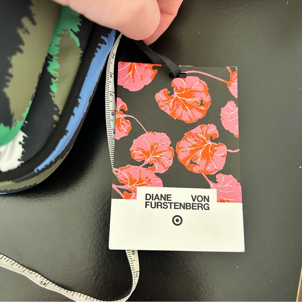 Diane Von Furstenberg Green Blue Black Patterned Crossbody Bag - Picture 11 of 15